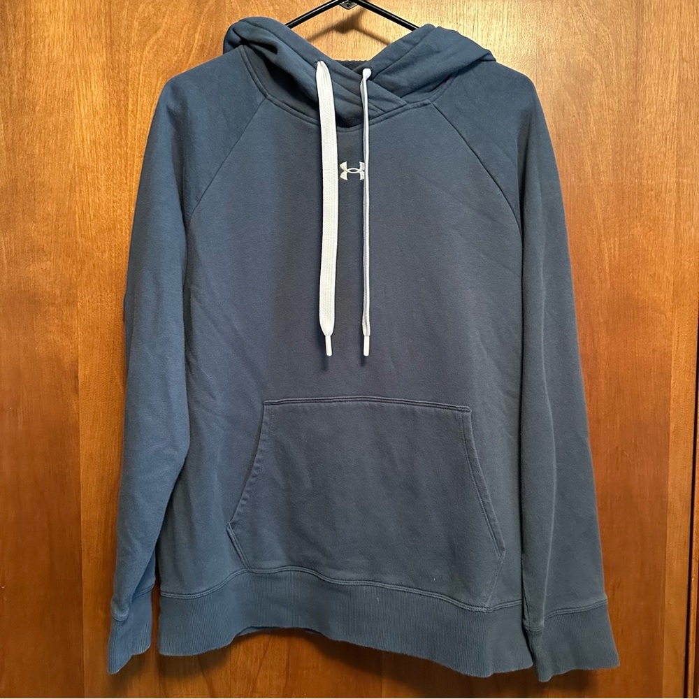 Under Armour Pullover Hoodie Sweatshirt Dusty Blue Large